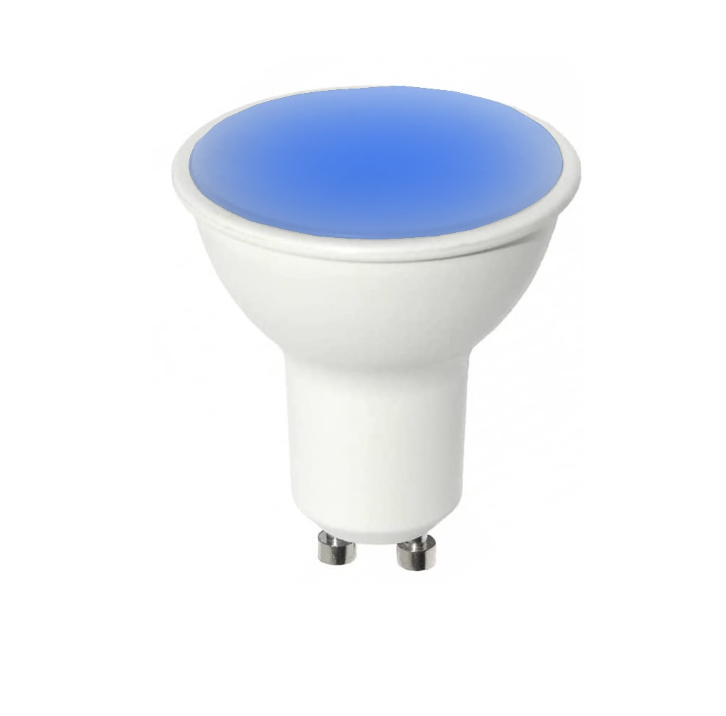 Lampada faretto 8W luce lampadina a led attacco con attacco GU10 da 220V  blu - - LAMPADE LED LAMPADINE E FARETTI SPOT