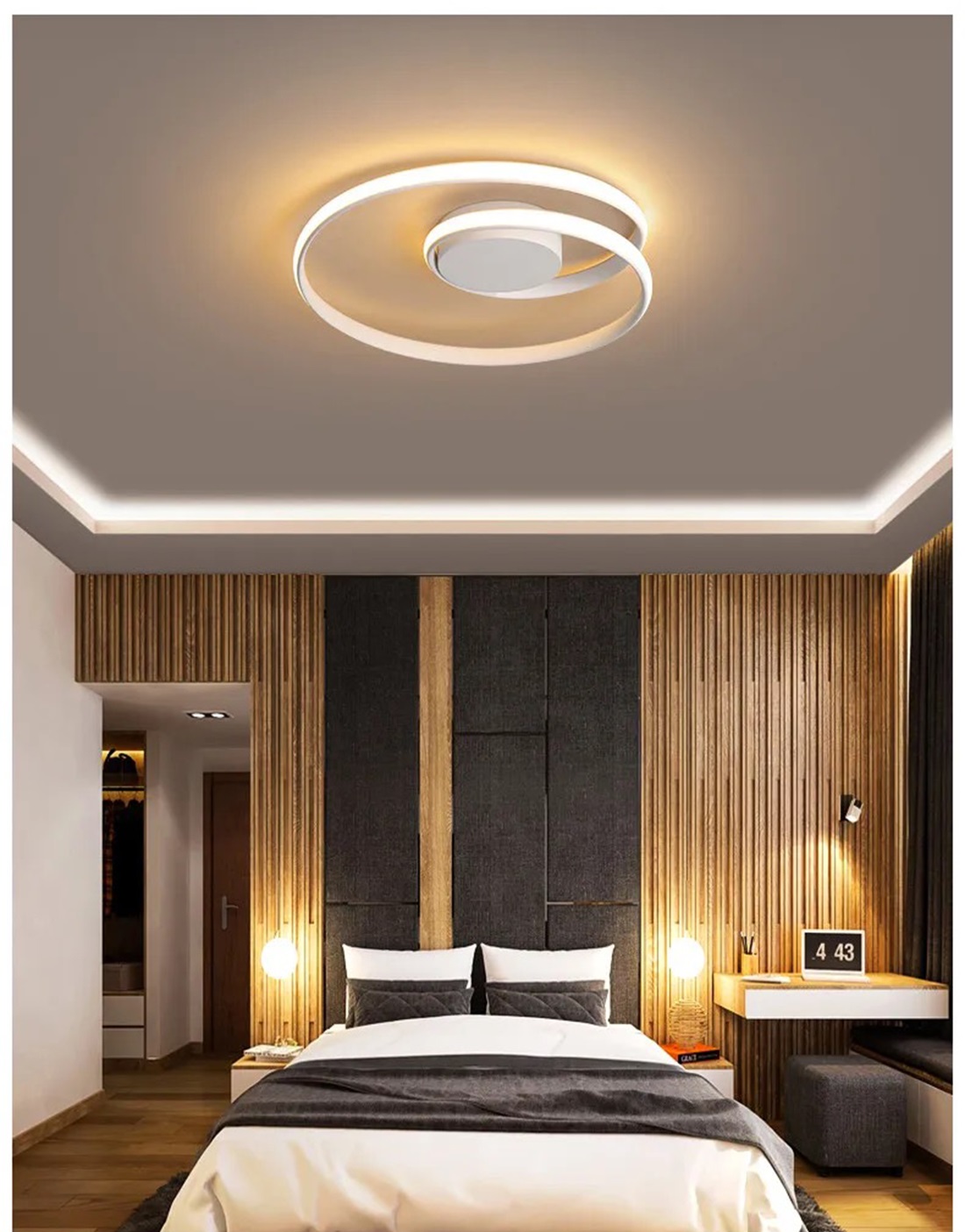 Lampadario Moderno a Led Plafoniera per soffitto illuminazione cerchi  interni da - - LAMPADARI DI DESIGN E PLAFONIERE LED A SOFFITTO