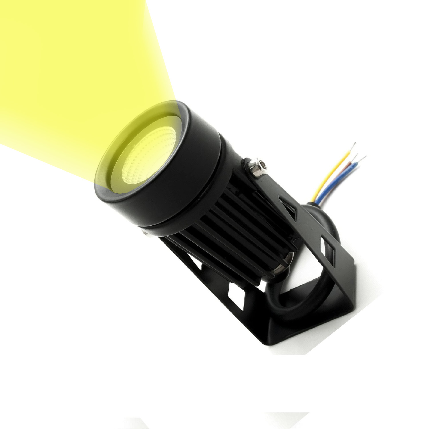 Faretto proiettore da esterno a LED da 3.5W IP65 Luce spot orientabile nero  luce - - FARI E PROIETTORI LED DA ESTERNO